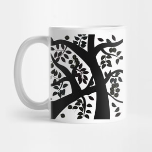 Dark Branches And Colored Leaves Mug